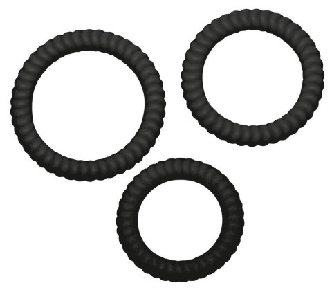 PIERŚCIEŃ LUST 3 COCK RINGS BLACK 13-0725 PIERŚCIEŃ LUST 3 COCK RINGS BLACK 13-0725