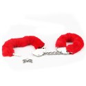 KAJDANKI FLUFFY HAND CUFFS CZERWONE 24-0048