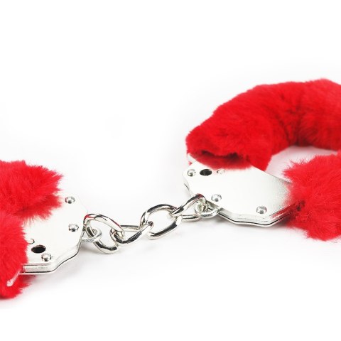KAJDANKI FLUFFY HAND CUFFS CZERWONE 24-0048 KAJDANKI FLUFFY HAND CUFFS CZERWONE 24-0048