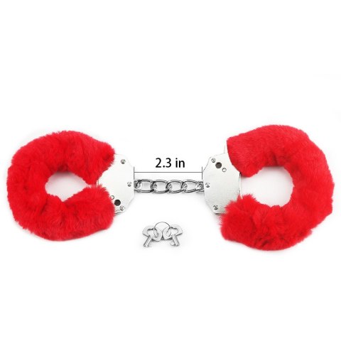 KAJDANKI FLUFFY HAND CUFFS CZERWONE 24-0048 KAJDANKI FLUFFY HAND CUFFS CZERWONE 24-0048