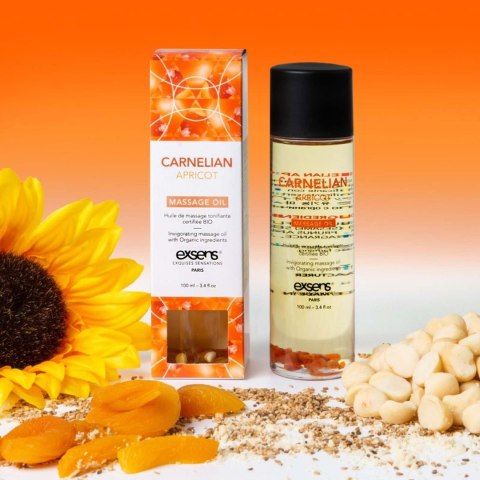 CARNELIAN APRICOT Organic Massage Oil with stones 100 ml CARNELIAN APRICOT Organic Massage Oil with stones 100 ml