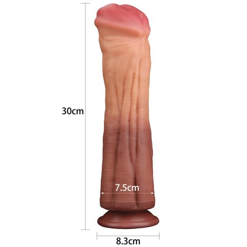 DILDO 12'' DUAL LAYERED PLATINUM SILICONE COCK 24-0145 DILDO 12'' DUAL LAYERED PLATINUM SILICONE COCK 24-0145