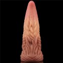 DILDO 10'' DUAL LAYERED PLATINUM SILICONE TONGUE 24-0228