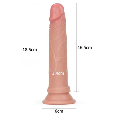 DILDO 7'' DUAL LAYERED PLATINUM SILICONE COCK 24-0227 DILDO 7'' DUAL LAYERED PLATINUM SILICONE COCK 24-0227