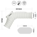 PIERŚCIEŃ NAKŁADKA VIBRATING WAVE KNIGHTS RING WITH SCROTUM SLEEVE (WHITE) 24-0247
