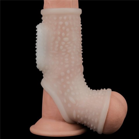 PIERŚCIEŃ VIBRATING DRIP KNIGHTS RING WITH SCROTUM SLEEVE 24-0311 PIERŚCIEŃ VIBRATING DRIP KNIGHTS RING WITH SCROTUM SLEEVE 24-0311