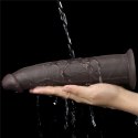 WIBRATOR 9'' DUAL LAYERED SILICONE ROTATOR CZARNE 24-0446