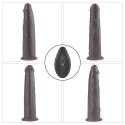 WIBRATOR 9'' DUAL LAYERED SILICONE ROTATOR CZARNE 24-0446