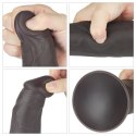 WIBRATOR 9'' DUAL LAYERED SILICONE ROTATOR CZARNE 24-0446