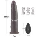 WIBRATOR 9'' DUAL LAYERED SILICONE ROTATOR CZARNE 24-0446