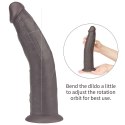 WIBRATOR 9'' DUAL LAYERED SILICONE ROTATOR CZARNE 24-0446