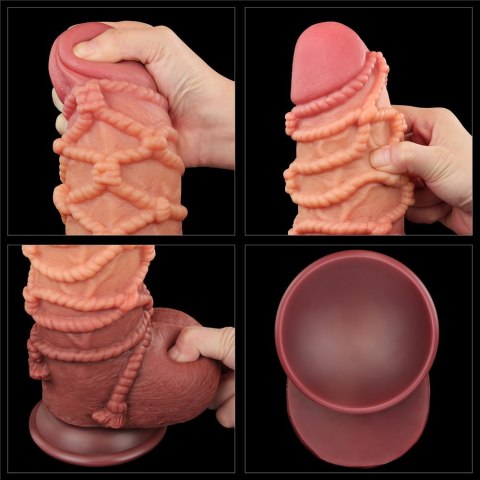 9.5'' DUAL LAYERED PLATINUM SILICONE COCK WIT 24-0533 9.5'' DUAL LAYERED PLATINUM SILICONE COCK WIT 24-0533