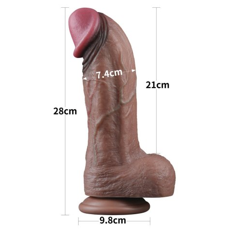 DILDO 11'' DUAL LAYERED SILICONE COCK XXL 24-0440 DILDO 11'' DUAL LAYERED SILICONE COCK XXL 24-0440