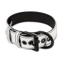 OBROŻA BONDAGE FETISH METALLIC PUP COLLAR WITH LEASH 24-0329