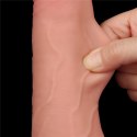 DILDO 8.5'' SLIDING SKIN DUAL LAYER DONG FLESH 24-0374