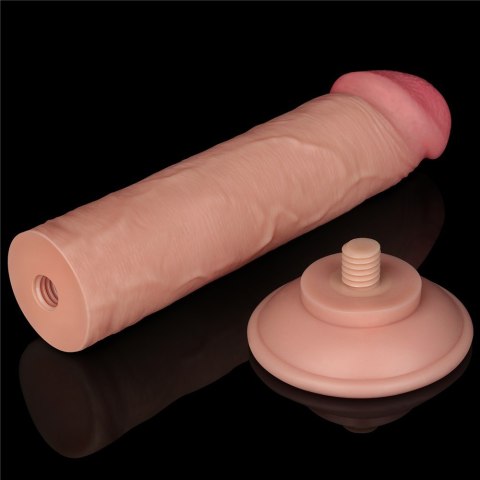 DILDO 8'' SLIDING SKIN DUAL LAYER DONG FLESH 24-0372 DILDO 8'' SLIDING SKIN DUAL LAYER DONG FLESH 24-0372
