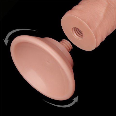 DILDO 8'' SLIDING SKIN DUAL LAYER DONG FLESH 24-0372 DILDO 8'' SLIDING SKIN DUAL LAYER DONG FLESH 24-0372