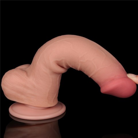 DILDO 8'' SLIDING SKIN DUAL LAYER DONG FLESH 24-0373 DILDO 8'' SLIDING SKIN DUAL LAYER DONG FLESH 24-0373