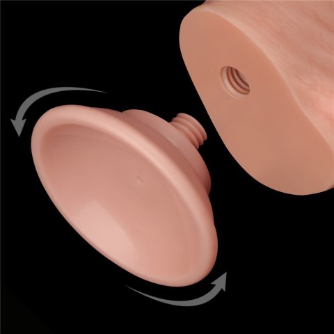 DILDO 8'' SLIDING SKIN DUAL LAYER DONG FLESH 24-0373 DILDO 8'' SLIDING SKIN DUAL LAYER DONG FLESH 24-0373