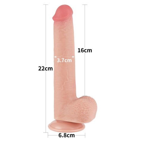 DILDO 9'' SLIDING SKIN DUAL LAYER DONG FLESH 24-0375 DILDO 9'' SLIDING SKIN DUAL LAYER DONG FLESH 24-0375