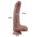 DILDO 8.5'' DUAL LAYERED SILICONE COCK 24-0516