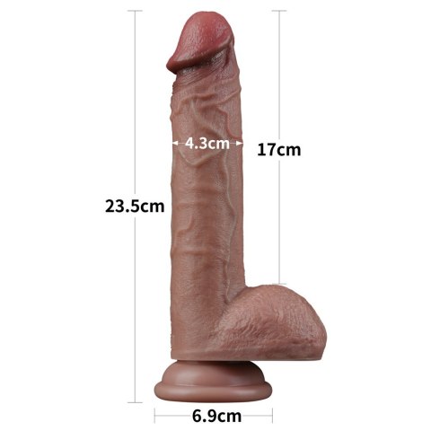 DILDO 9'' DUAL LAYERED SILICONE COCK 24-0395 DILDO 9'' DUAL LAYERED SILICONE COCK 24-0395