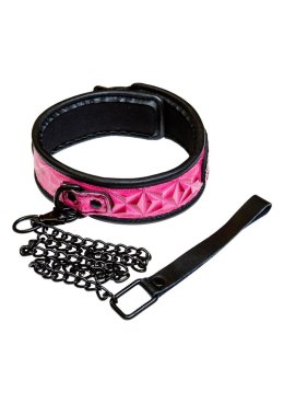 SINFUL Collar Pink – Obroża z Ciężką Smyczą