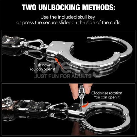 KAJDANKI REBELLION HEAVY METAL HANDCUFFS (SILVER) 24-0542 KAJDANKI REBELLION HEAVY METAL HANDCUFFS (SILVER) 24-0542
