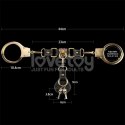 KAJDNAKI REBELLION HEAVY METAL HANDCUFFS (BRONZE) 24-0543
