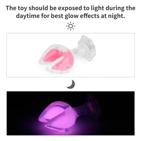 KOREK ANALNY GEMORIA SILICONE BUTT PLUG (GLOW-IN-THE-DARK) 24-0586 KOREK ANALNY GEMORIA SILICONE BUTT PLUG (GLOW-IN-THE-DARK) 24-0586
