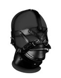 Head Harness with Zip-up Mouth and Lock – Black | Uprząż na głowę z zamkiem i kłódką