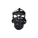 Head Harness with Zip-up Mouth and Lock – Black | Uprząż na głowę z zamkiem i kłódką