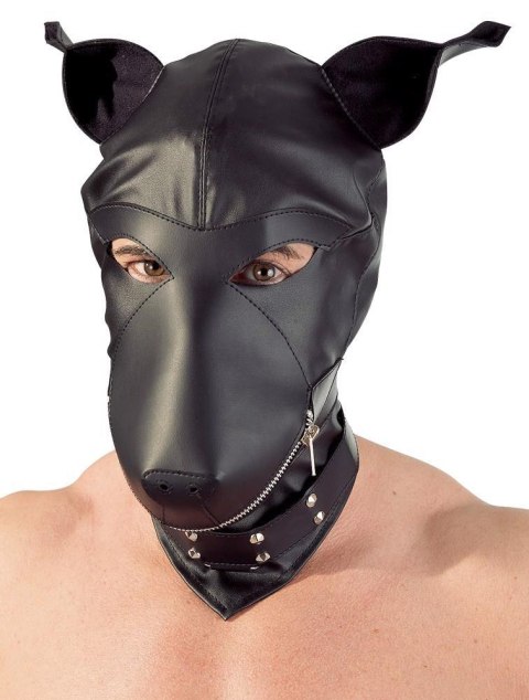 Imitation Leather Dog Mask – Beastly Horny Look!