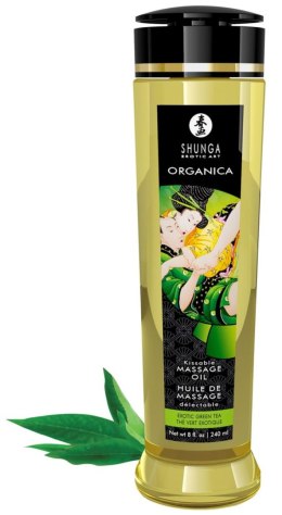 Shunga Massage Oil Organica – Exotic Green Tea | Naturalny Olejek do Masażu 240 ml