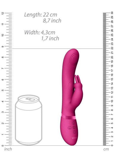 May – Pulse-Wave & C-Spot & G-Spot Rabbit – Pink | Wibrator króliczek VIVE045 May – Pulse-Wave & C-Spot & G-Spot Rabbit – Pink | Wibrator króliczek VIVE045