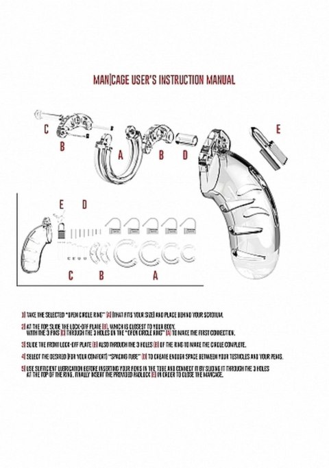 Model 06 – Chastity 5.5" Cock Cage – Transparent | Klatka erekcyjna Man|Cage Model 06 – Chastity 5.5" Cock Cage – Transparent | Klatka erekcyjna Man|Cage