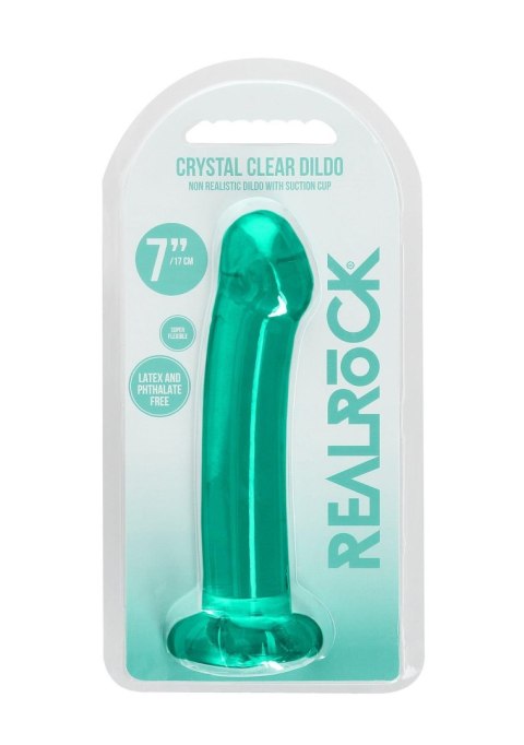 Non Realistic Dildo with Suction Cup – 6,7" / 17 cm | Crystal Clear – Real Rock