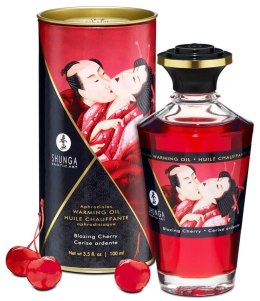 Shunga Warming Oil – Blazing Cherry | Rozgrzewający Olejek do Masażu 100 ml