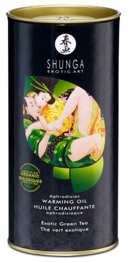 Shunga Warming Oil – Exotic Green Tea | Rozgrzewający Olejek do Masażu 100 ml