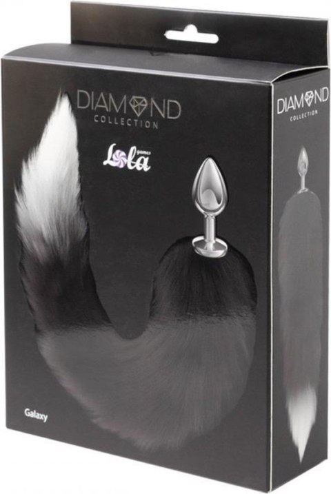 Anal Plug Diamond Galaxy Black – Luksus z futrzanym ogonem Anal Plug Diamond Galaxy Black – Luksus z futrzanym ogonem