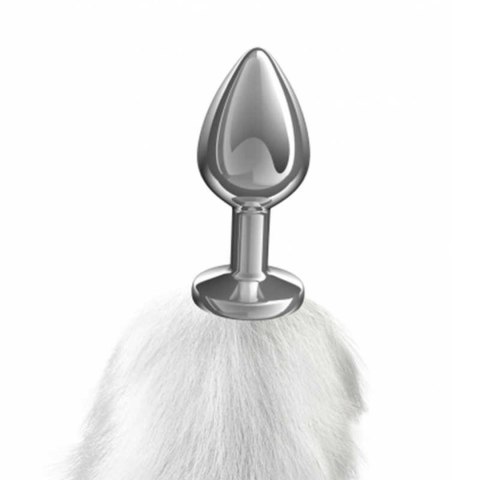 Anal Plug Diamond Galaxy Pink – z różowo-białym futrzanym ogonem Anal Plug Diamond Galaxy Pink – z różowo-białym futrzanym ogonem
