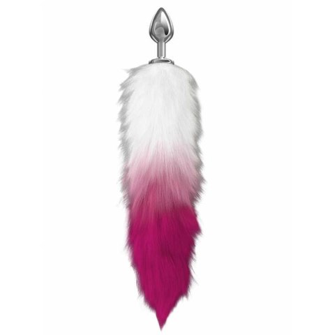 Anal Plug Diamond Galaxy Pink – z różowo-białym futrzanym ogonem Anal Plug Diamond Galaxy Pink – z różowo-białym futrzanym ogonem