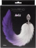Anal Plug Diamond Galaxy Purple – z futrzanym fioletowo-białym ogonem Anal Plug Diamond Galaxy Purple – z futrzanym fioletowo-białym ogonem