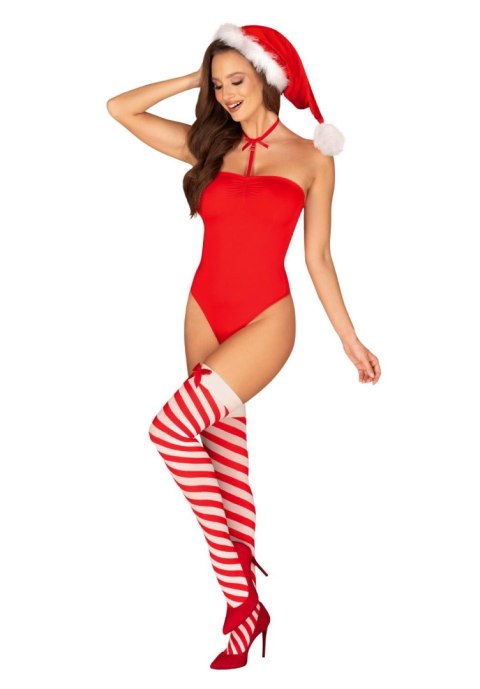 Bielizna-Kissmas pończochy czerwone S/M Bielizna-Kissmas pończochy czerwone S/M
