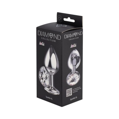 Enlarged Anal Plug Diamond Clear Sparkle XL – Duży korek analny z kryształem Enlarged Anal Plug Diamond Clear Sparkle XL – Duży korek analny z kryształem