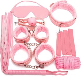 Fetish Fever – Bondage Set 7 pcs Pink – Zmysłowy zestaw do BDSM