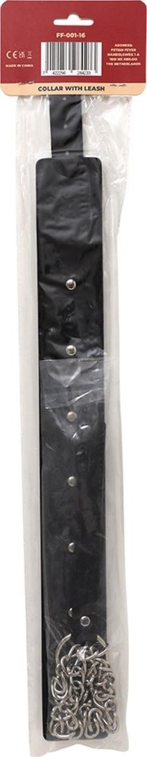 Fetish Fever Collar with Leash Black – Czarna obroża ze smyczą Fetish Fever Collar with Leash Black – Czarna obroża ze smyczą
