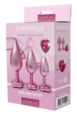 Gleaming Love Matte Pink Plug Set – Zestaw 3 korków analnych z kryształami
