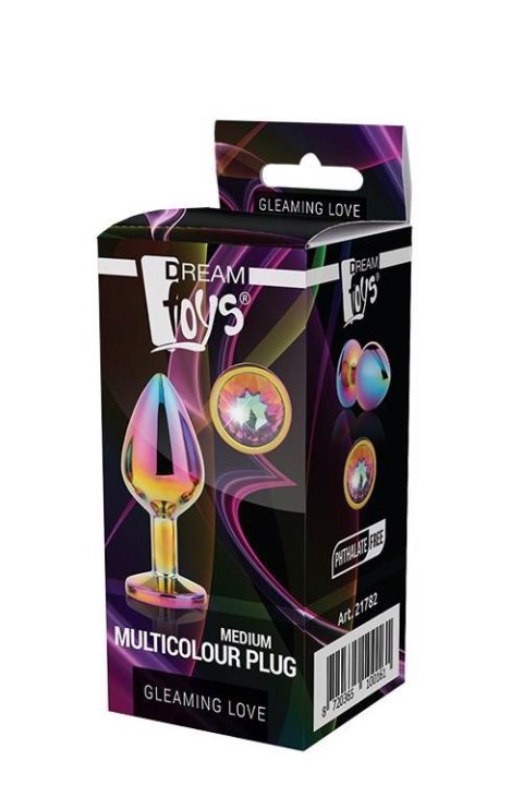 Gleaming Love Multicolour Plug Medium – Średni korek analny z kryształem Gleaming Love Multicolour Plug Medium – Średni korek analny z kryształem