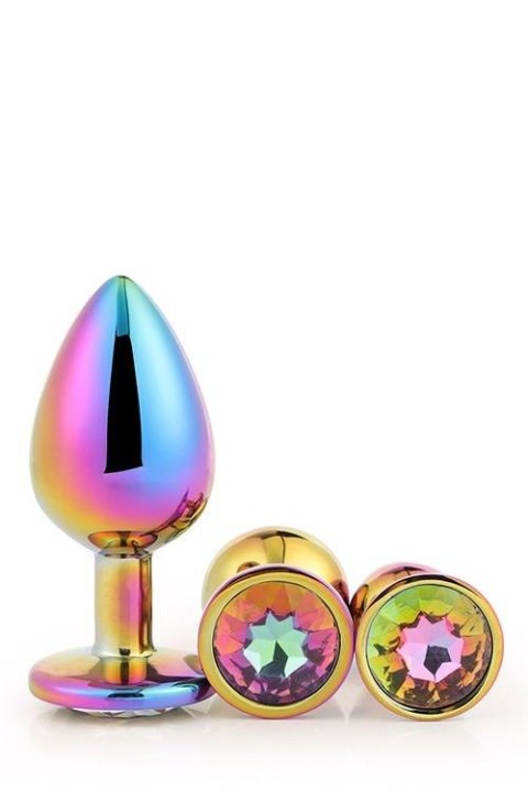 Gleaming Love Multicolour Plug Set – Zestaw 3 korków analnych z kryształami Gleaming Love Multicolour Plug Set – Zestaw 3 korków analnych z kryształami